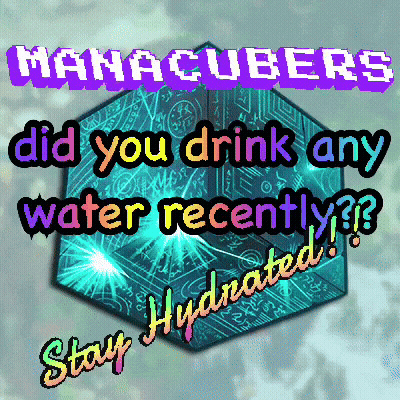 A Sign That Says Manacubers Did You Drink Any Water Recently GIF