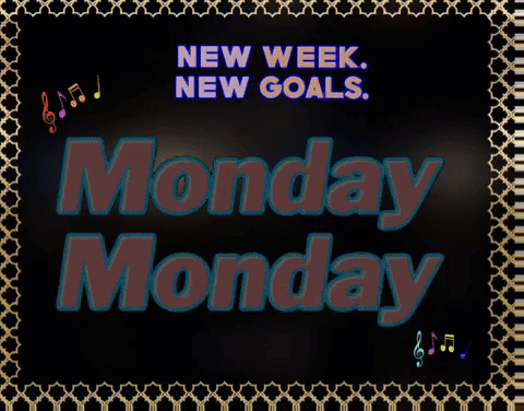 A Sign That Says Monday Monday On It GIF
