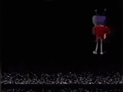 A Sign That Says Mr. ( Ant ) Tenna 'S Time With A Cartoon Character GIF