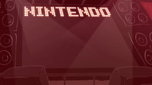 A Sign That Says " Nintendo Switch Online " Is Lit Up GIF
