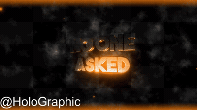 A Sign That Says " No One Asked " With Smoke Coming Out Of It GIF