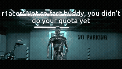 A Sign That Says No Parking Is Next To A Robot GIF