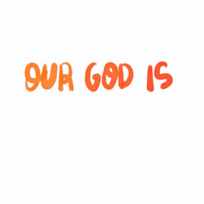 A Sign That Says Our God Is Amazing GIF