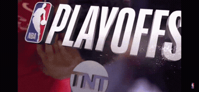 A Sign That Says Playoffs On It In White Letters GIF