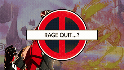 A Sign That Says " Rage Quit " In A Circle GIF