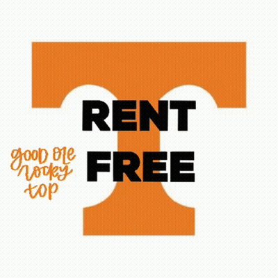 A Sign That Says " Rent Free " On It GIF