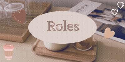 A Sign That Says Roles On It Next To A Magazine GIF