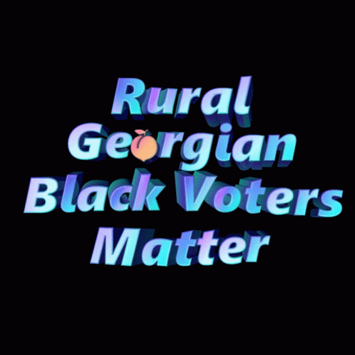 A Sign That Says Rural Georgian Black Voters Matter On It GIF