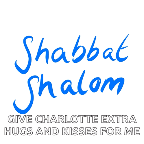 A Sign That Says Shabbat Shalom On It GIF
