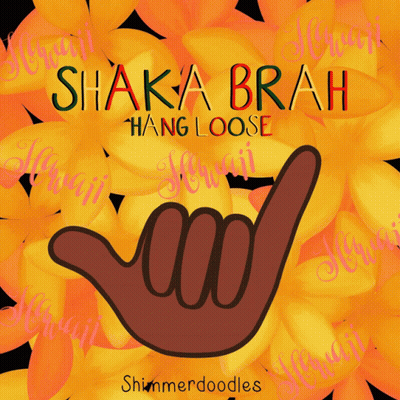 A Sign That Says Shaka Brah Hang Loose GIF