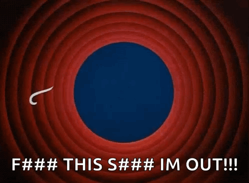 A Sign That Says That 'S All Folks With A Blue Circle In The Middle GIF