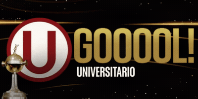 A Sign That Says U Gooool Universitario With A Trophy In The Foreground GIF
