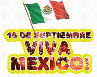 A Sign That Says Viva Mexico With A Mexican Flag GIF