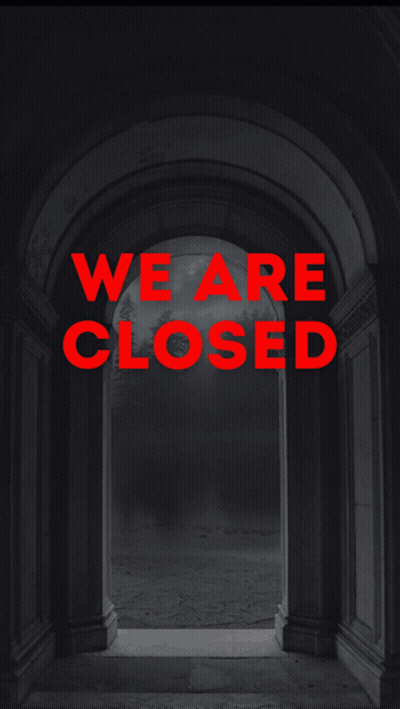 A Sign That Says We Are Closed See You GIF