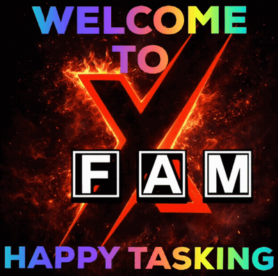 A Sign That Says Welcome To Fam Happy Tasking On It GIF