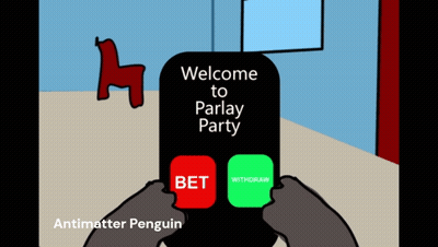 A Sign That Says Welcome To Parlay Party Is Held In Someone 'S Hand GIF