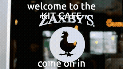 A Sign That Says Welcome To The Zaxby 'S GIF