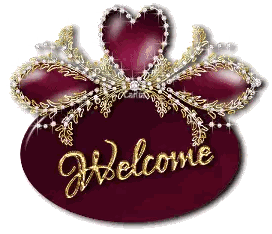 A Sign That Says Welcome With Hearts And Pearls Sticker