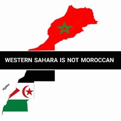 A Sign That Says Western Sahara Is Not Moroccan GIF