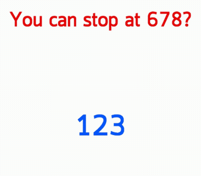 A Sign That Says You Can Stop At 678 GIF