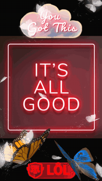 A Sign That Says You Got This It 'S All Good With Butterflies GIF