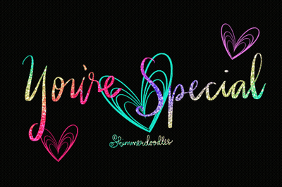 A Sign That Says You 'Re Special With Hearts GIF