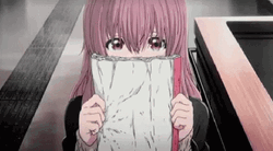 A Silent Voice Shouko Nishimiya Shy Covering Face GIF
