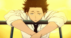 A Silent Voice Shoya Ishida Sad Look GIF
