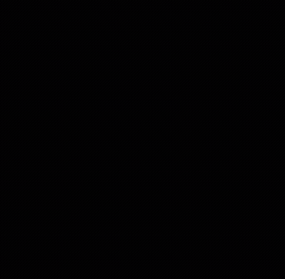 A Silhouette Of A Black Cat With White Eyes Looking At The Camera GIF