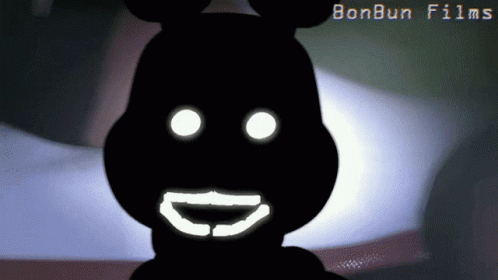 A Silhouette Of A Bunny With A Smiling Face And The Words Bonbun Films Below GIF