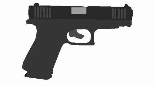 A Silhouette Of A Gun On A White Background GIF