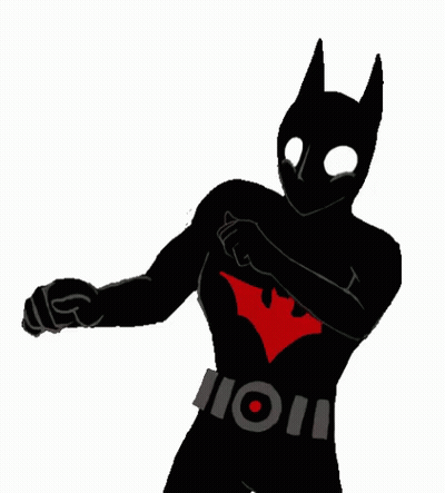 A Silhouette Of A Man In A Batman Beyond Suit GIF
