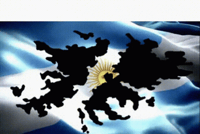 A Silhouette Of A Map Of Argentina With The Sun In The Center GIF