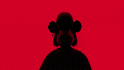 A Silhouette Of A Person In Front Of A Red Background That Says Diesel For Successful Living GIF