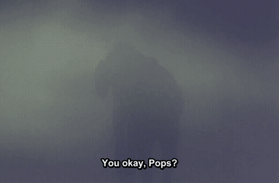A Silhouette Of A Person In The Fog With The Words I 'M Sober I 'M Not Drunk GIF