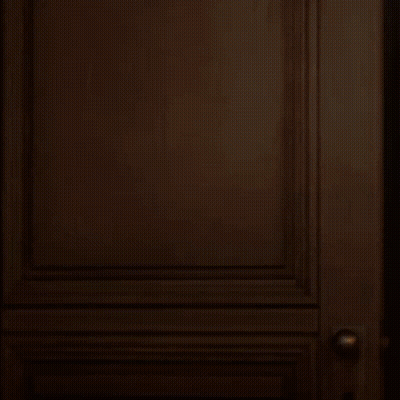 A Silhouette Of A Person Is Visible Through A Door GIF