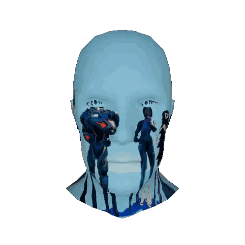 A Silhouette Of A Person 'S Head With A Light Bulb In The Middle Sticker
