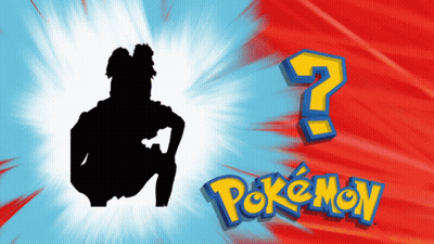 A Silhouette Of A Person Sitting Next To A Pokemon Logo GIF