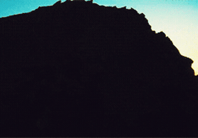 A Silhouette Of A Person With A Bird Flying In The Sky GIF