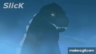 A Silhouette Of A Person With A Lightning Bolt Behind Them And The Words Slick On The Top GIF