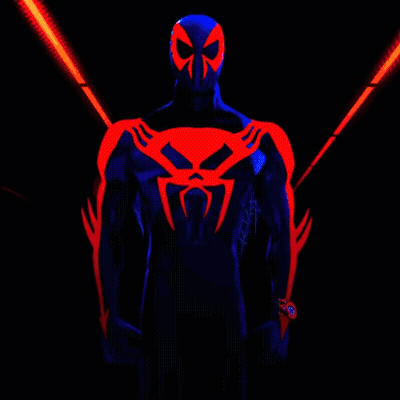 A Silhouette Of A Person With A Red Background GIF