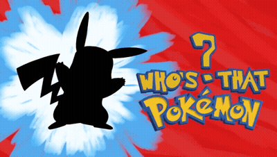 A Silhouette Of A Pikachu With The Words " Who 'S That Pokemon " Above It GIF