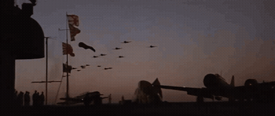A Silhouette Of A Plane With The Letter C On The Side GIF