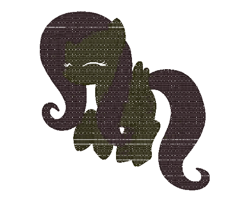 A Silhouette Of A Pony With A Long Tail And Wings Sticker