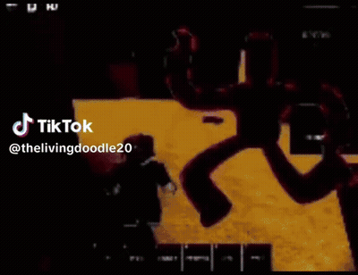 A Silhouette Of A Roblox Character Is Dancing On A Pyramid . GIF