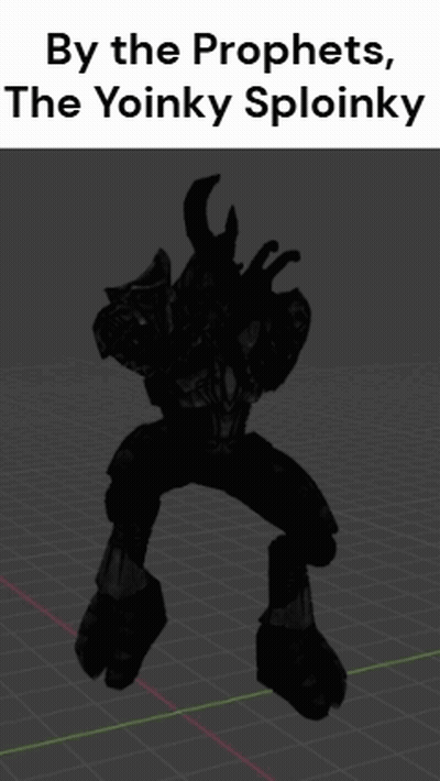 A Silhouette Of A Robot With The Words By The Prophets The Yoinky Sploinky On The Bottom GIF