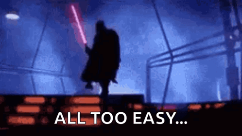 Darth Vader Silhouette All Too Easy GIF