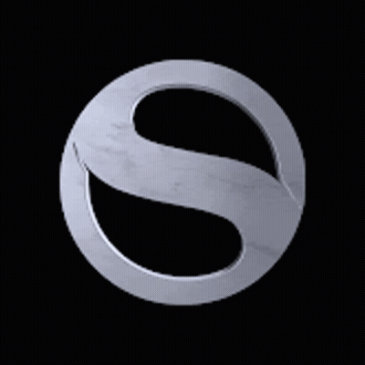 A Silver Letter S In A Circle With A Hole In The Middle GIF