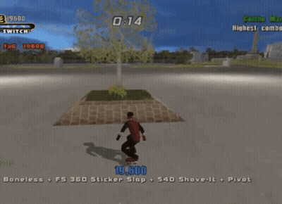 A Skateboarder Is Doing A Trick In A Video Game With 0.13 Seconds Left GIF