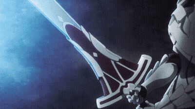 A Skeleton Is Holding A Sword In His Hand GIF